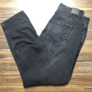 AE Black Ripped Mom Jeans - Size 8